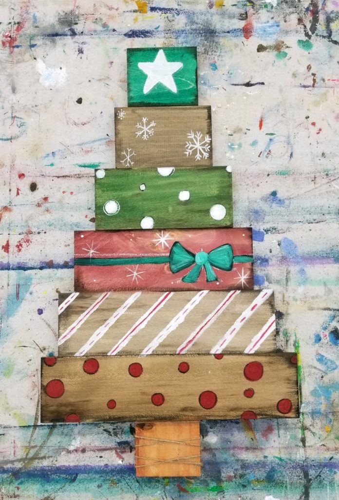 Rustic Wood Christmas Trees Yuma’s 1 Paint & Sip Studio
