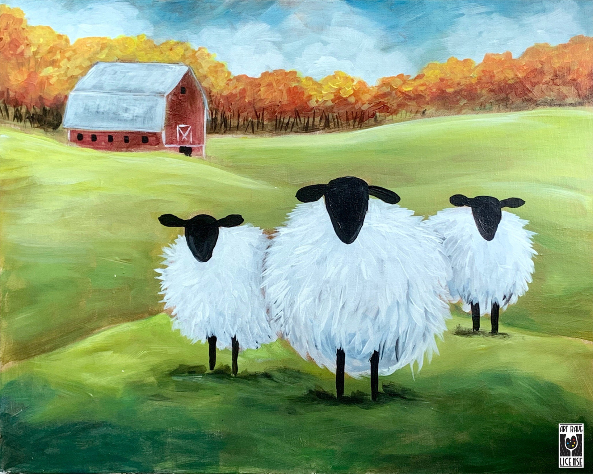 Farmhouse Sheep Yuma’s 1 Paint & Sip Studio
